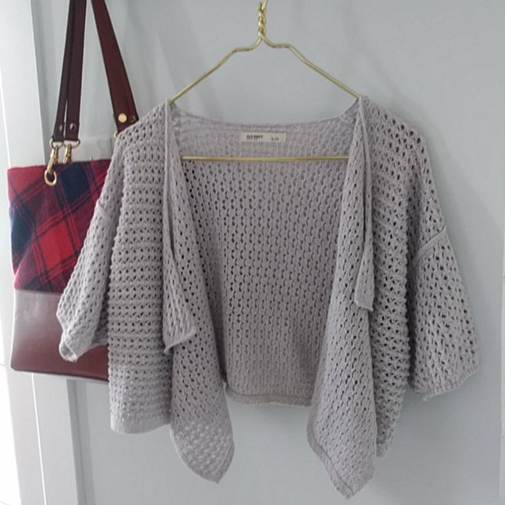Old Navy Crochet Waterfall Shrug Sweater
